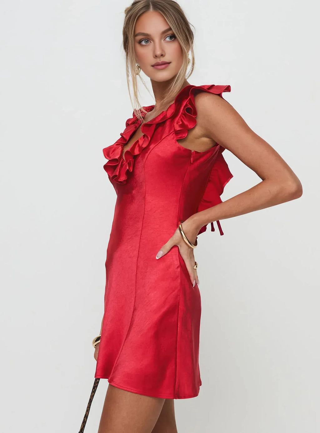 Fitted V Neck Sleeveless Short-Mini Homecoming Dress