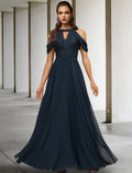 A-Line Mother of the Bride Dress Plus Size Elegant Floor Length Lace Tulle Sequined Sleeveless with Appliques