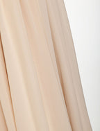A-Line Bridesmaid Dress V Neck Sleeveless Beautiful Floor Length Chiffon with Pleats Beading