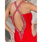 A-Line Celebrity Style Dress Formal Evening Military Ball Floor Length Sleeveless Plunging Neck Chiffon with Beading