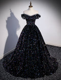 Ball Gown Prom Dresses Sexy Dress Wedding Sleeveless Off Shoulder Sequined with Pleats Sequin