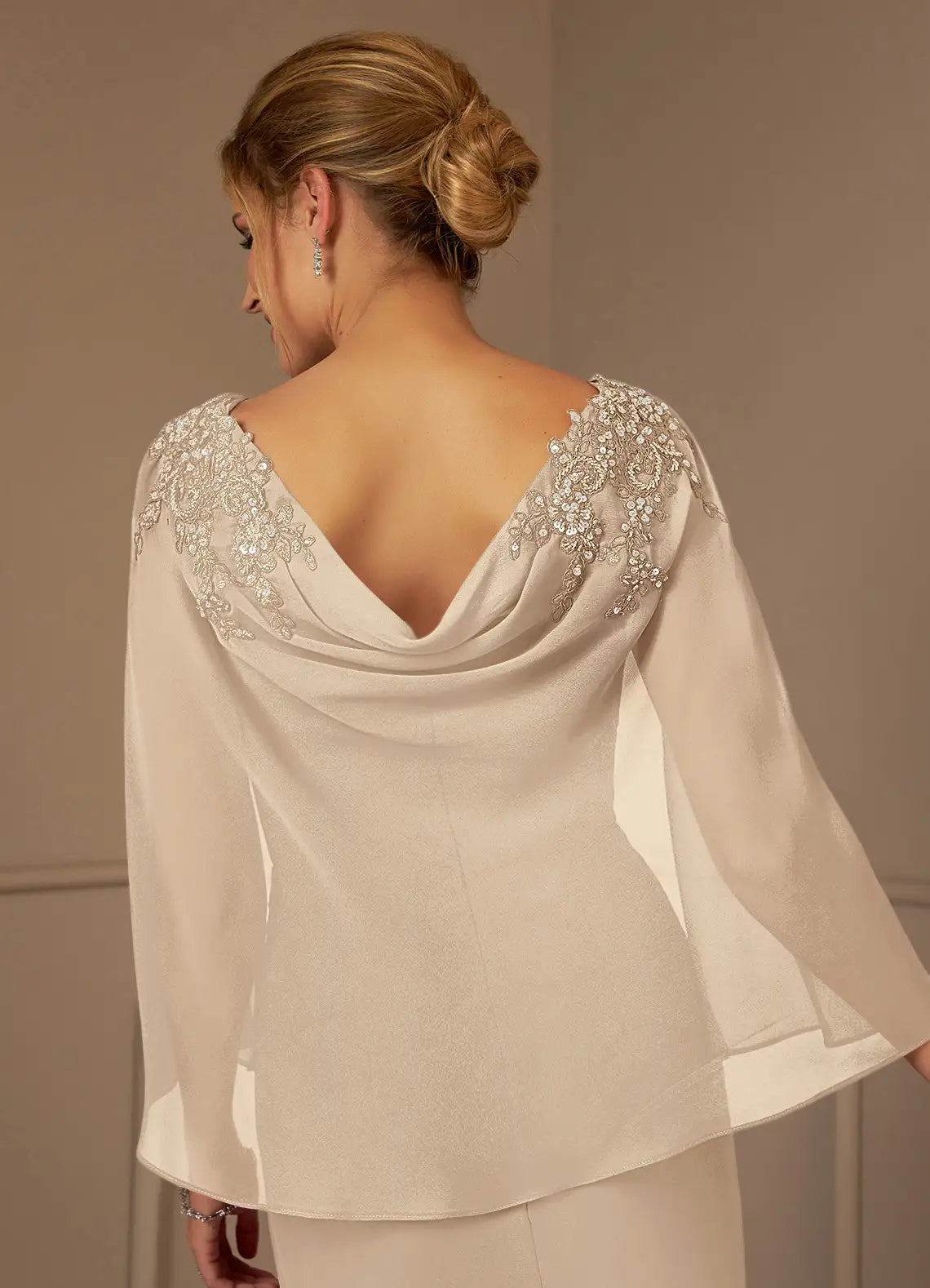 Sheath Bateau Neck Cap Sleeve Back Zip Knee-Length Mother of the Bride Dress