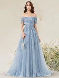 Prom Dresses Elegant Dress Wedding Sleeveless Off Shoulder Lace with Pleats