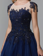 Ball Gown Prom Dresses Sparkle Dress  Long Sleeve Off Shoulder Satin with Beading