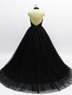 Ball Gown Evening Gown Minimalist Dress Quinceanera Formal Evening Court Train Sleeveless Sweetheart Tulle with Sleek