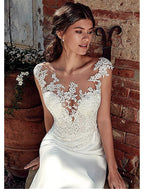 Beach Open Back Wedding Dresses Chiffon With Appliques
