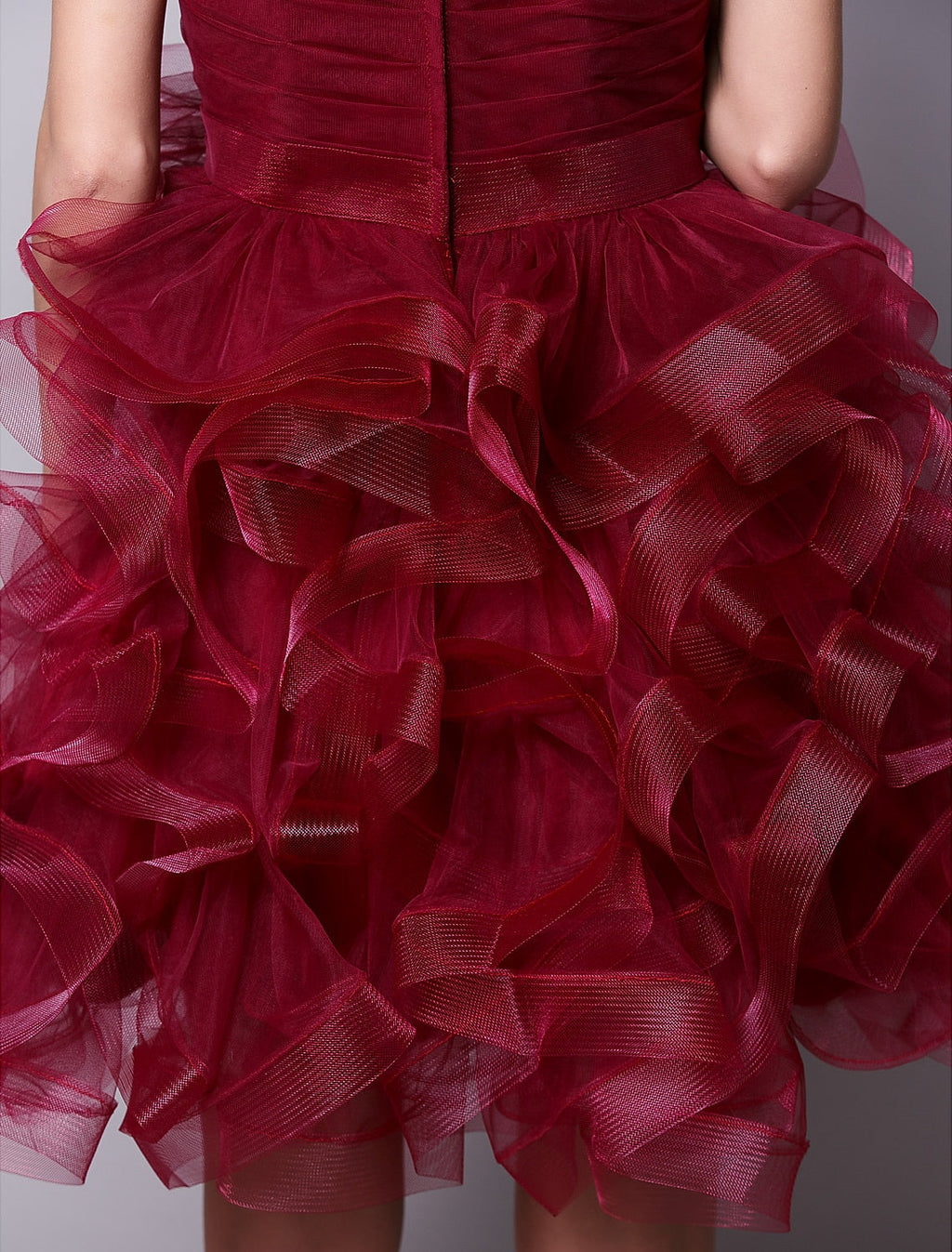 Ball Gown Hot Homecoming Cocktail Party Valentine's Day Dress Strapless Sleeveless Short / Mini Tulle with Ruched
