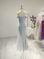 Sheath/Column Ruched Off-the-Shoulder Sleeveless Sweep/Brush Train Dresses