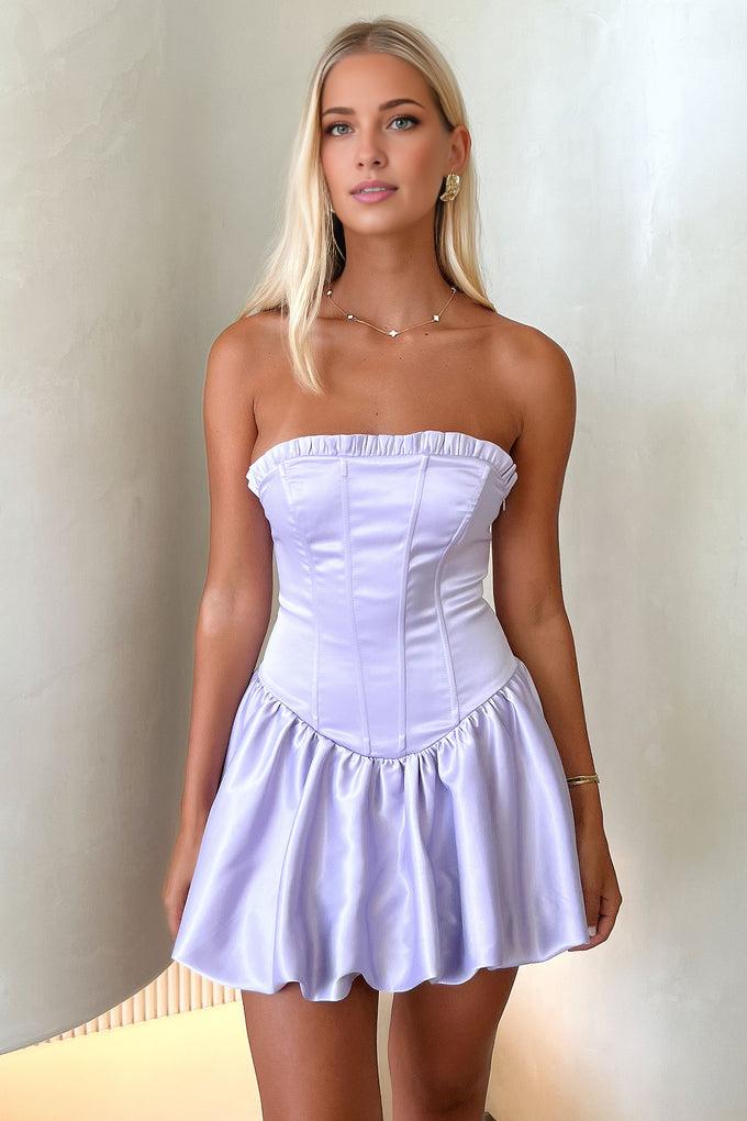 A-Line Strapless Sleeveless Backless Short-Mini Homecoming Dress