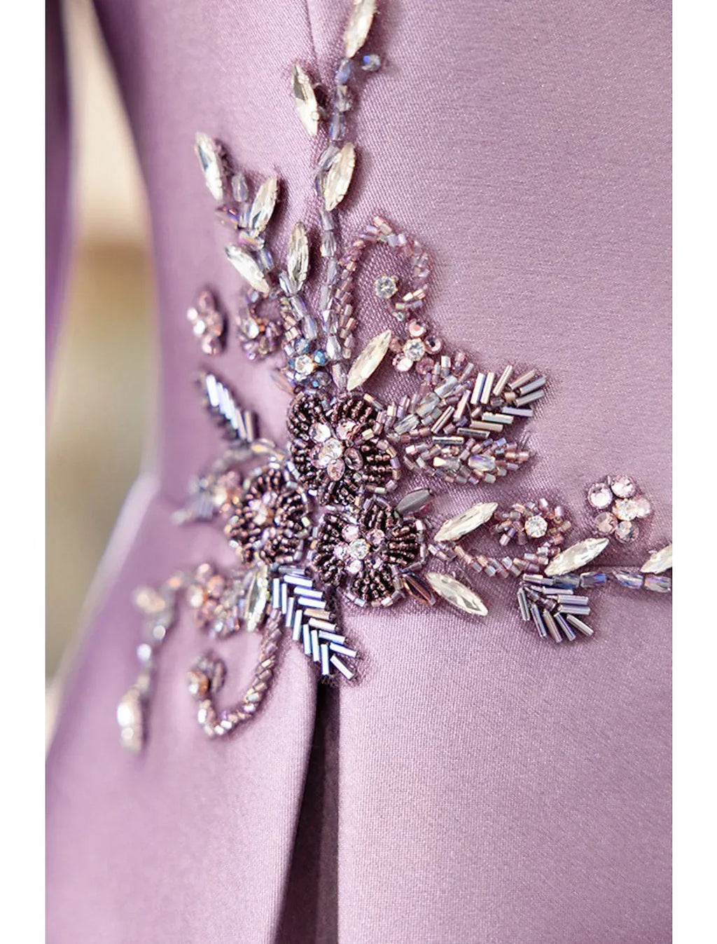 Two Piece Cocktail Dresses Elegant Dress Wedding Party Tea Length Long Sleeve V Neck Satin with Appliques