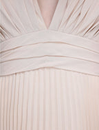 Bridesmaid Dress V Neck Sleeveless Elegant Floor Length Chiffon with Ruched