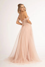Romantic A-Line Sweetheart Off-Shoulder Lace-Up Floor-Length Prom Dress