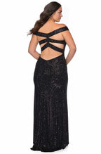 scalloped Sleeveless Sheath Shiny Off the shoulder Floor length Long Prom Dress Hot Sale For Ladies