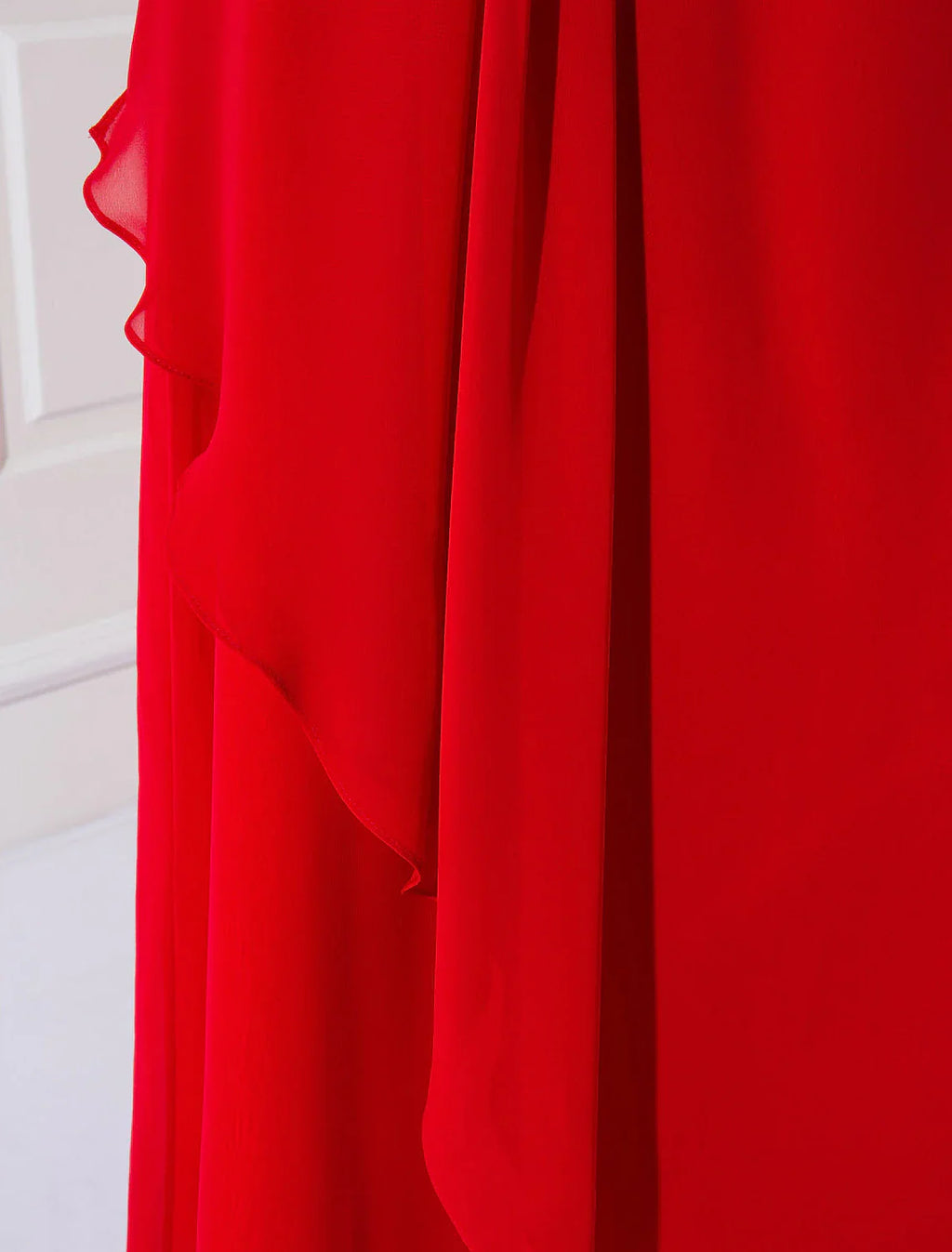 Sheath / Column Minimalist Dress Wedding Guest Sweep / Brush Train Half Sleeve Off Shoulder Chiffon with Ruched Draping