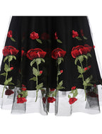 A-Line Cocktail Dresses Party Dress Holiday Wedding Guest Knee Length Short Sleeve Off Shoulder Organza with Embroidery Appliques