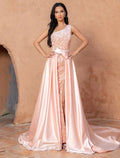 A-Line Mermaid / Trumpet Cocktail Dresses Sparkle & Shine Dress Wedding Party Birthday Court Train Sleeveless One Shoulder Sequined with Sequin
