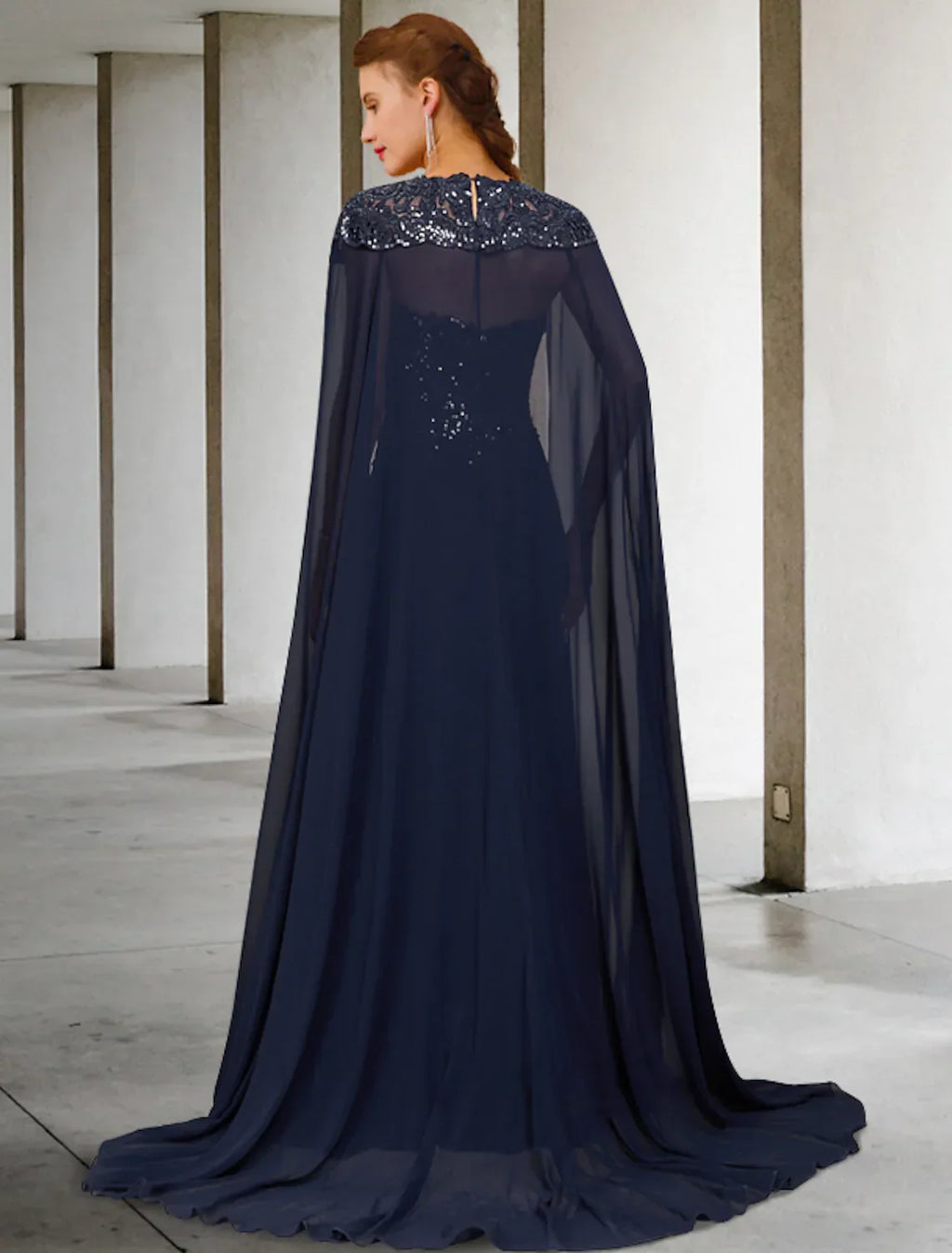 Two Piece A-Line Mother of the Bride Dress Vintage Elegant Strapless Floor Length Chiffon Lace Sequined Sleeveless with