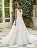a sparkling glitter a-line with lace