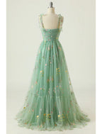 A-Line Prom Dresses Floral Dress Formal Floor Length Sleeveless Sweetheart Lace Backless with Pleats