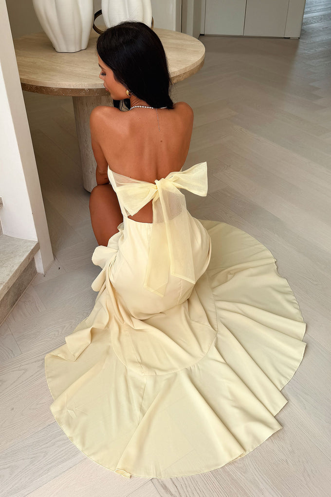 Mermaid/Trumpet Strapless Sleeveless Backless Ruffles Floor-Length Prom Dress