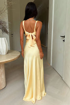Mermaid/Trumpet V-Neck Sleeveless Backless Floor-Length Prom Dress