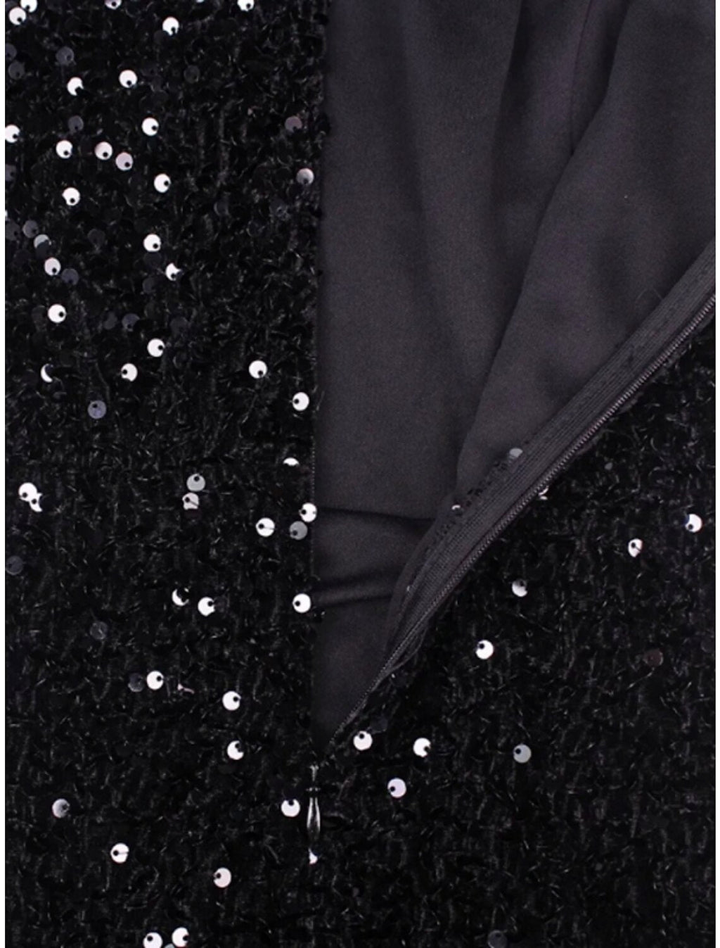 A-Line Evening Gown Sparkle & Shine Black Dress Plus Size Formal Fall Sweep / Brush Train Long Sleeve Jewel Neck Sequined with Glitter Pleats