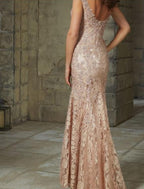 Elegant Floral Wedding Guest Formal Evening Dress Scoop Neck Sleeveless Floor Length Lace