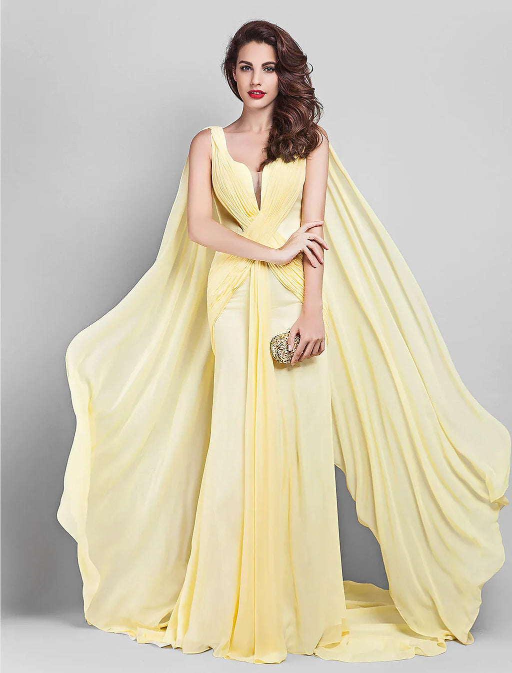 Elegant Dress Wedding Guest Sleeveless Neck V Back Criss Cross Side